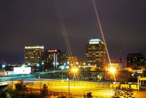Night view of Colorado Springs downtown | How Safe Are Drivers in Colorado Springs