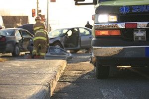emergency crews responding to and Investigating After a Car Accident